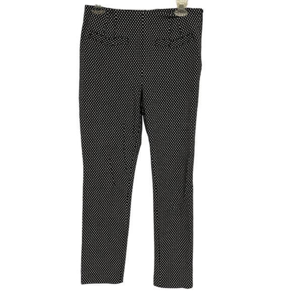Anthropologie The Essential Slim Trouser Pants Black and White Size‎ 4 NWOT